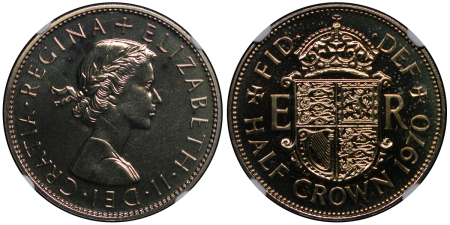 Great Britain. Elizabeth II Cu Ni Proof Halfcrown. 1970.