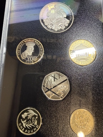 United Kingdom Royal Mint Proof Collector Year Set of 14 coins. 2014.
