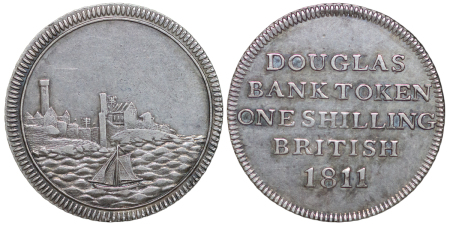 Great Britain, Isle of Man. George III AR Shilling Douglas Bank Token. 1811.