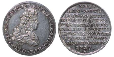 Germany, States, Braunschweig-Calenberg-Hanover. George I AR ⅛ Thaler. 1727.