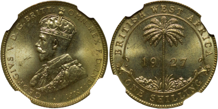 British West Africa. George V BR 1 Shilling. 1927.