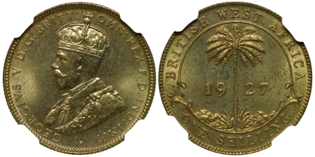 British West Africa. George V BR 1 Shilling. 1927.