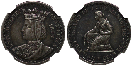 USA. United States Isabella AG Quarter Dollar. 1893.