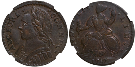 USA. Connecticut Copper Cent, Mailed Bust type. 1787.