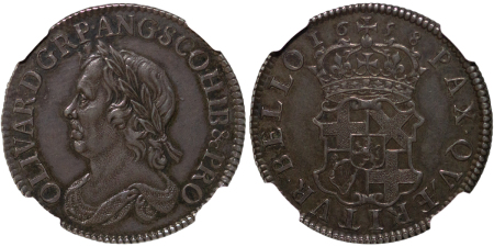 Great Britain. Oliver Cromwell Ag Shilling. 1658.